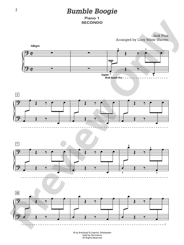 Bumble Boogie - 2 Pianos, 8 Hands (Digital Download)