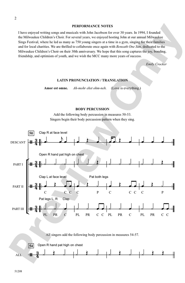 Beneath One Sun - 3 Part Mixed Choral Octavo (Digital Download)