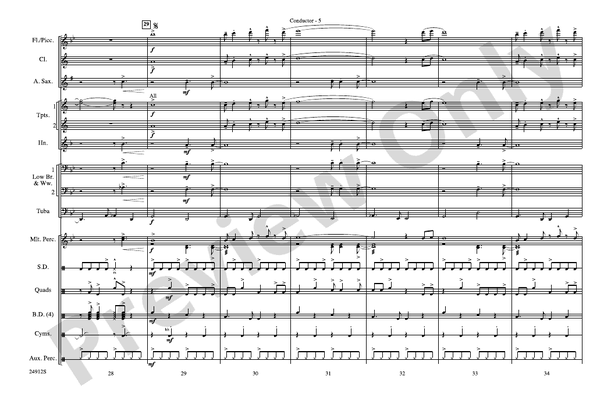 Fiesta Bahia – Marching Band Conductor Score & Parts (Digital Download)
