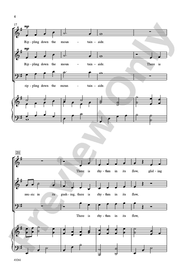 Music in the Water – 3-Part Mixed Choral Octavo (Digital Download)