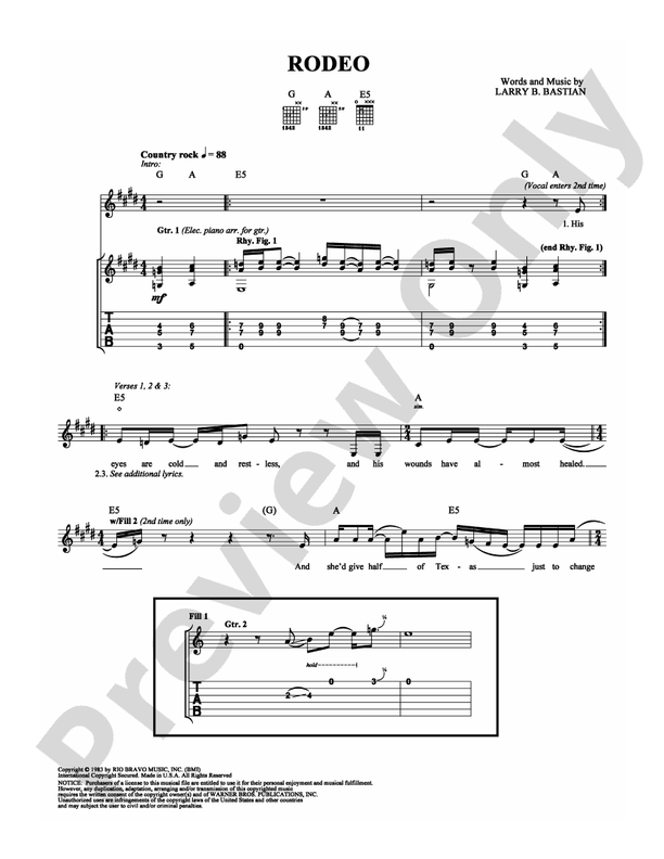 Rodeo - Guitar TAB (Digital Download)