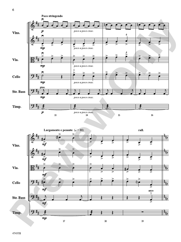 Symphony No. 2, Finale - String Orchestra Conductor Score & Parts (Digital Download)