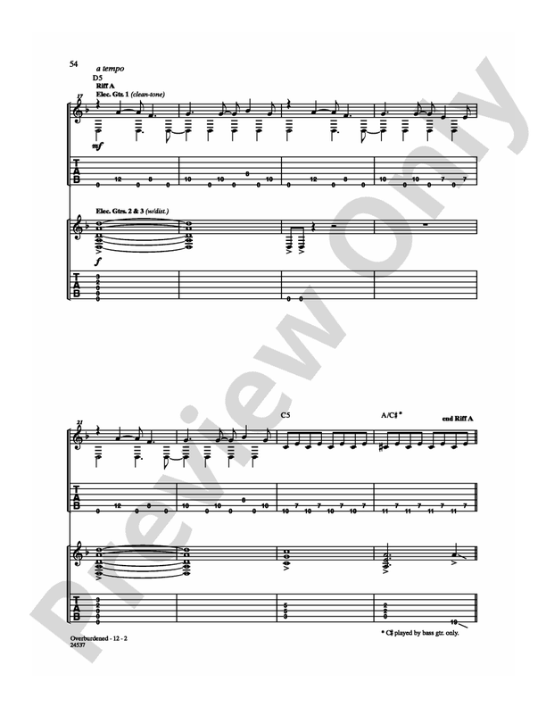 Overburdened - Guitar TAB (Digital Download)