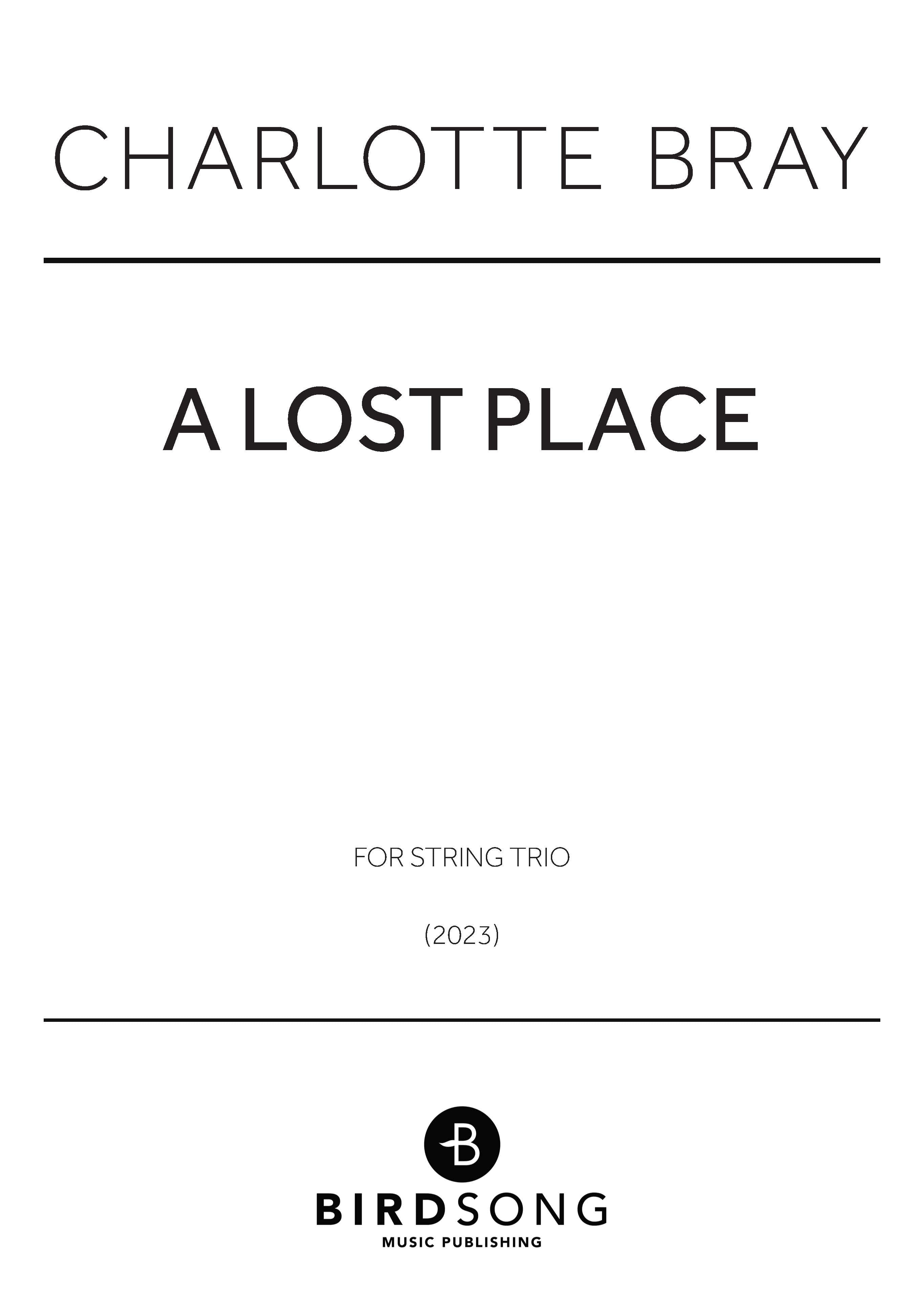 A Lost Place - Instrumental Trio (Digital Download)