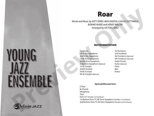 Roar - Jazz Ensemble Conductor Score & Parts (Digital Download)