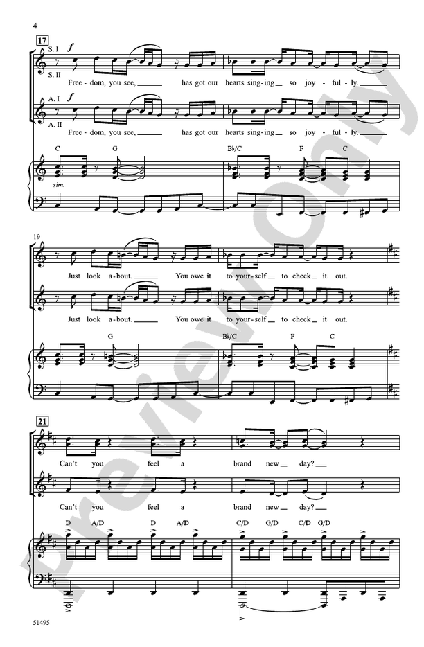 A Brand New Day - SSAA Choral Octavo (Digital Download)