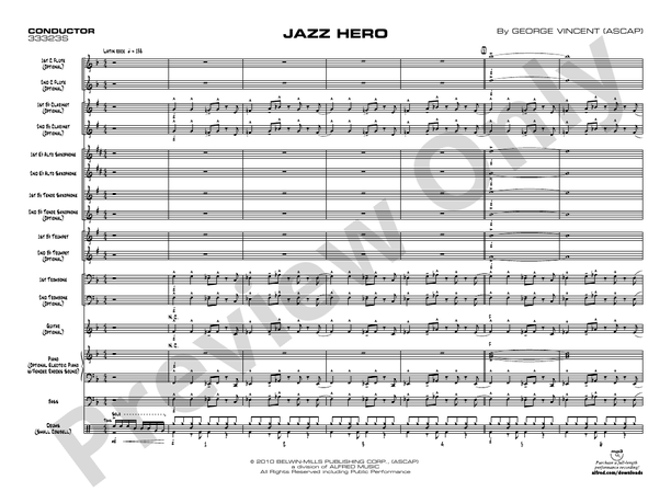 Jazz Hero - Jazz Ensemble Conductor Score & Parts (Digital Download)