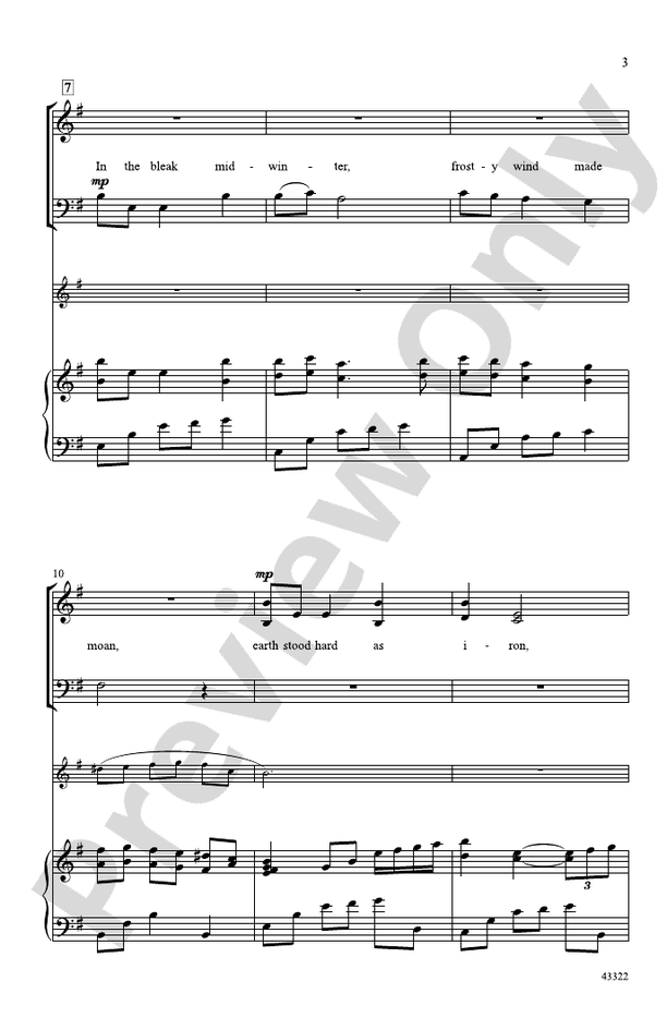 A Midwinter Carol - SATB Choral Octavo (Digital Download)