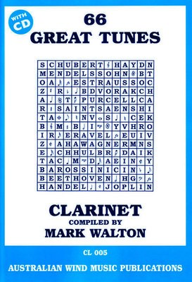 66 Great Tunes - Clarinet/CD by Walton Australian Wind Music Publications CL005