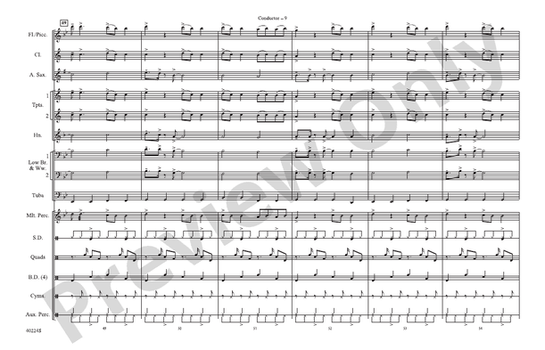 Like Money – Marching Band Conductor Score & Parts (Digital Download)