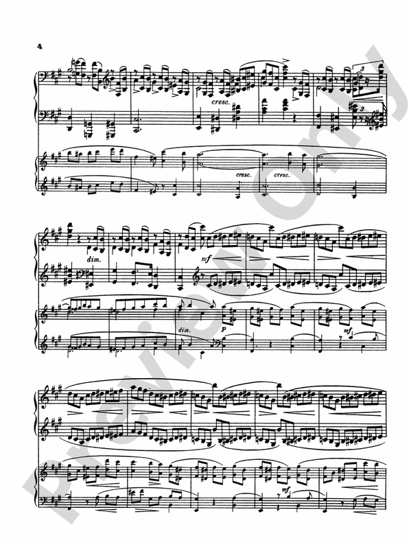 Scriabin - Piano Concerto, Op. 20 - 2 Piano, 4 Hands (Digital Download)