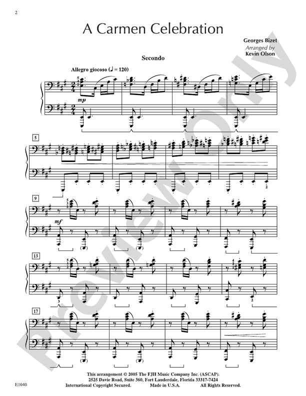 A Carmen Celebration - Piano (Digital Download)