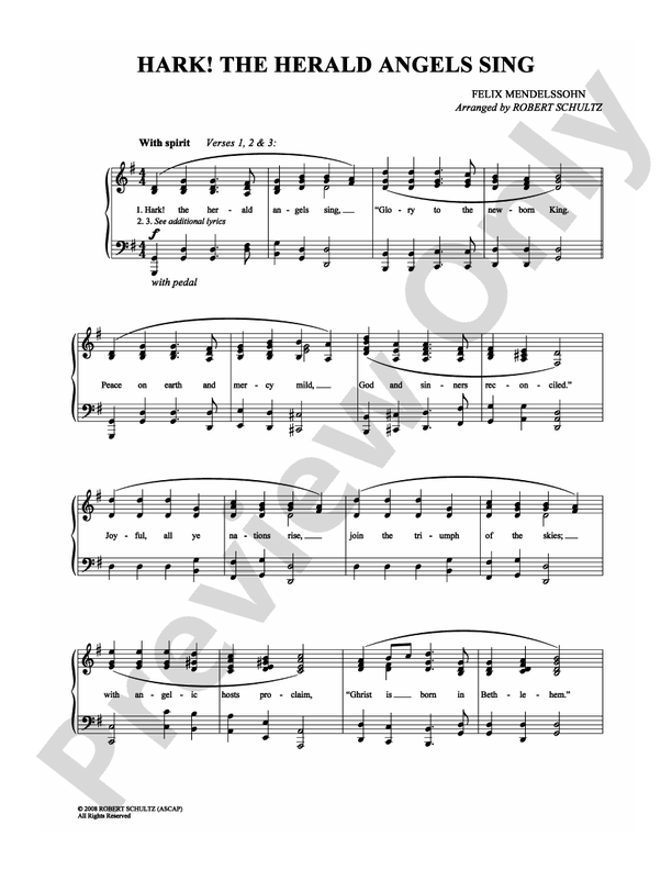 Hark! The Herald Angels Sing - PVG - Felix Mendelssohn (Digital Download)