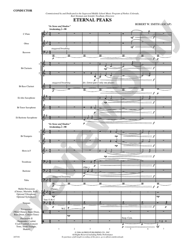 Eternal Peaks - Concert Band Conductor Score & Parts (Digital Download)