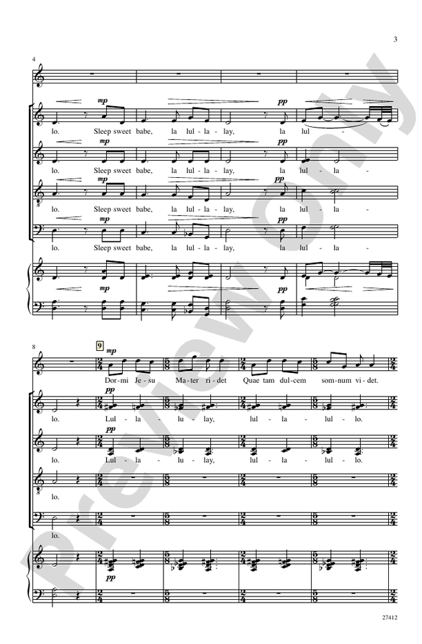 Dormi Jesu – SATB, a cappella Choral Octavo (Digital Download)
