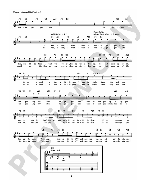 Meaning of Life - Guitar TAB (Digital Download)
