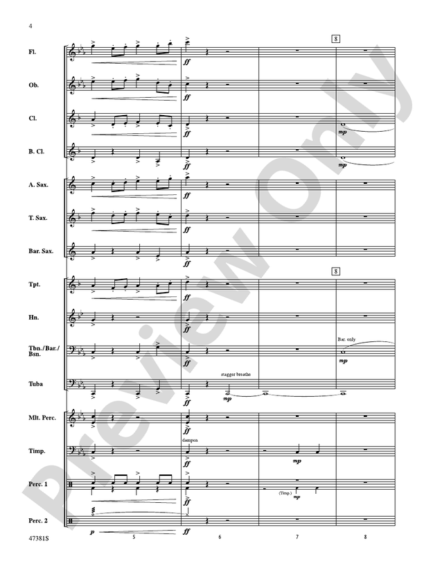 Thunderous - Concert Band Conductor Score & Parts (Digital Download)