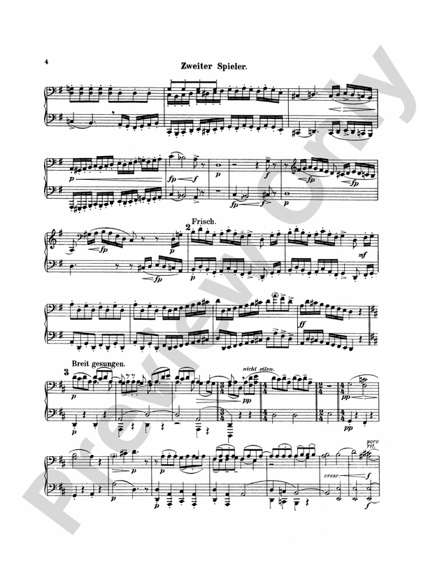 Mahler - Symphony No. 4, in G Major - 1 Piano, 4 Hands (Digital Download)