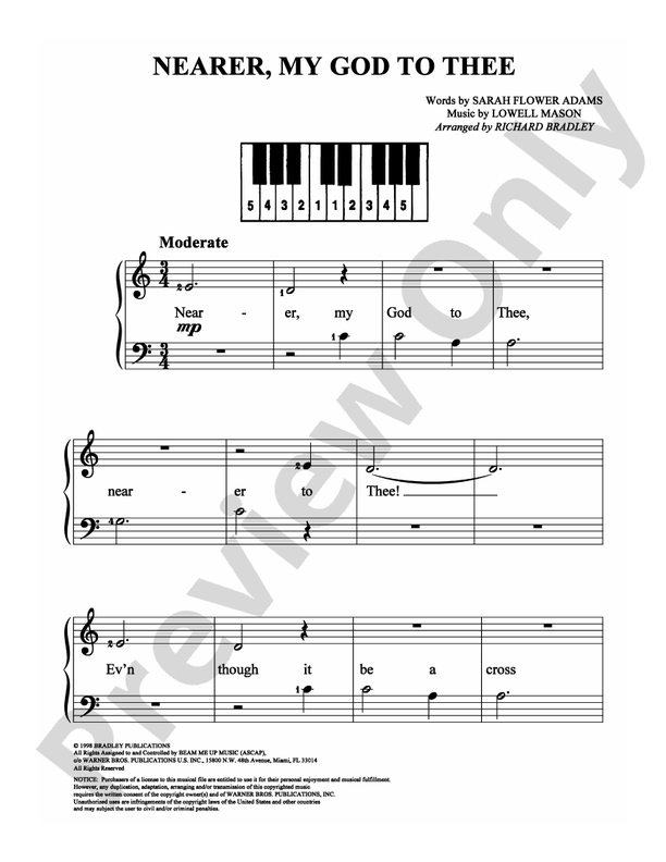 Nearer, My God to Thee - Arr. Richard Bradley - Easy Piano (Digital Download)