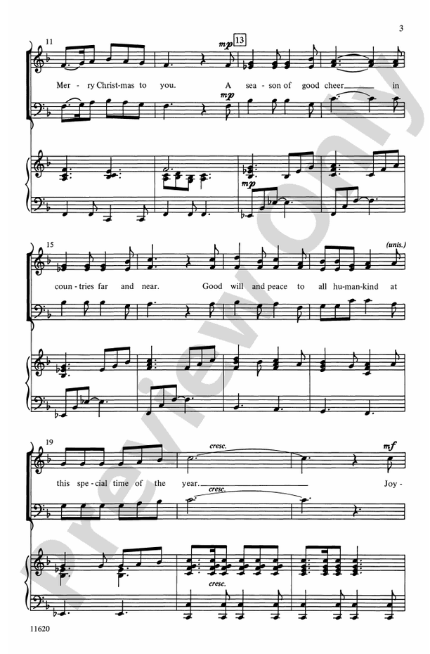 Joyeux Noel, Feliz Navidad –3-Part Mixed Choral Octavo (Digital Download)