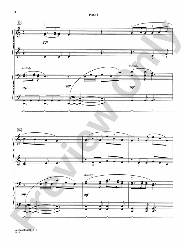 A Special Night: An Arrangement of Silent Night - 2 Pianos, 8 Hands (Digital Download)