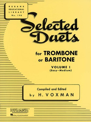 Selected Duets Volume 1 Easy to Medium - Trombone or Baritone Duet Rubank 4471020