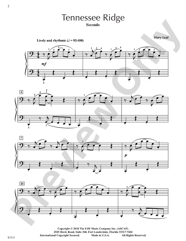 Tennessee Ridge - Piano (Digital Download)