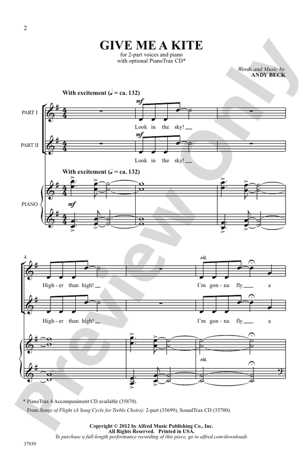Give Me a Kite – 2-Part Choral Octavo (Digital Download)