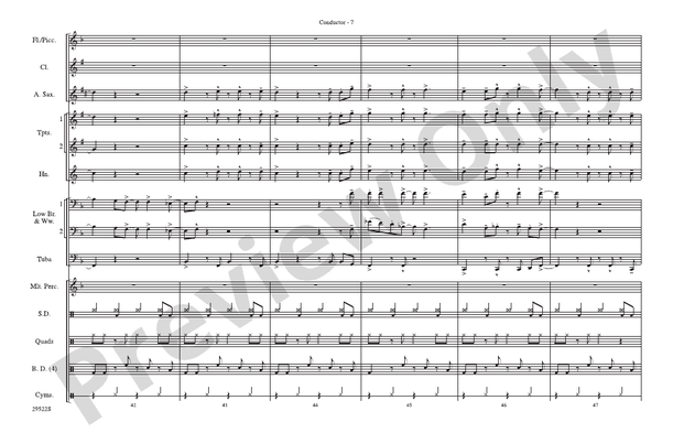 Honky Tonk Women (Arr. Ralph Ford) – Marching Band Conductor Score & Parts (Digital Download)