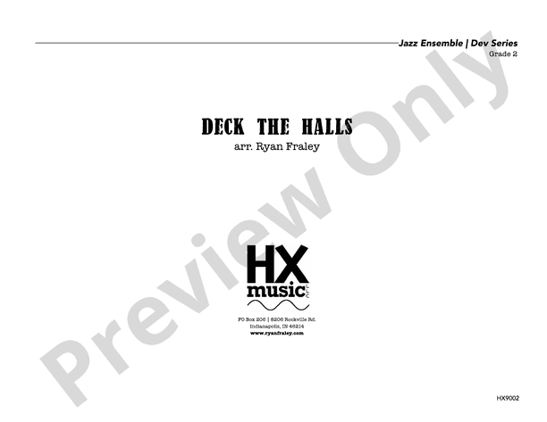 Deck the Halls – Jazz Ensemble Conductor Score & Parts (Digital Download)