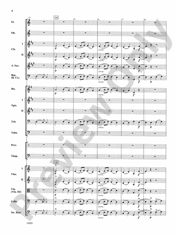 Ode to Joy from Symphony No. 9 – Full Orchestra Conductor Score & Parts (Digital Download)
