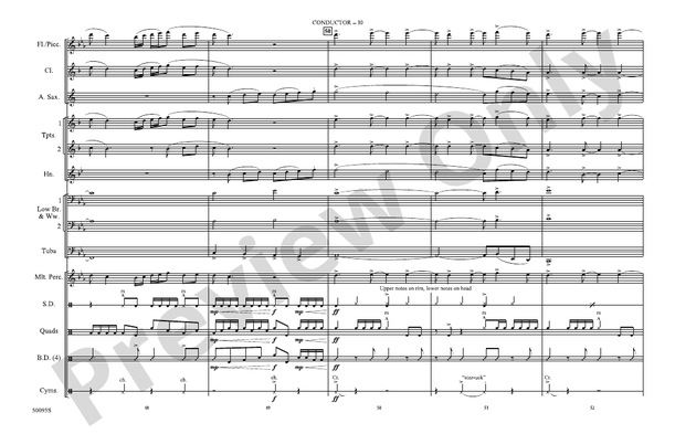 2 Be Loved – Marching Band Conductor Score & Parts (Digital Download)