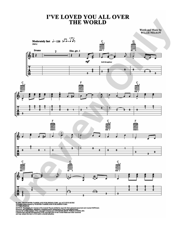 I've Loved You All Over the World - Guitar TAB (Digital Download)