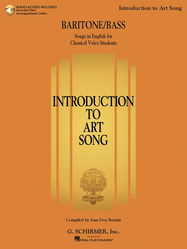 Introduction to Art Song for Baritone/Bass - Vocal - Various edited by Joan Frey Boytim - G. Schirmer