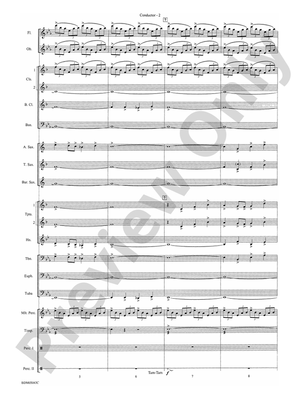 Abaco Overture - Concert Band Conductor Score & Parts (Digital Download)
