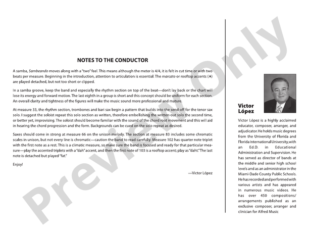 Sambeando - Jazz Ensemble Conductor Score & Parts(Digital Download)