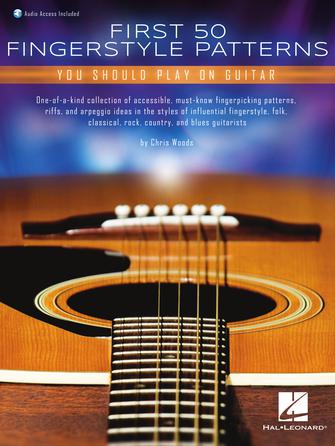 First 50 Fingerstyle Patterns You Should Play on Guitar - Guitar Tablature/Audio Access Online by Woods Hal Leonard 347067