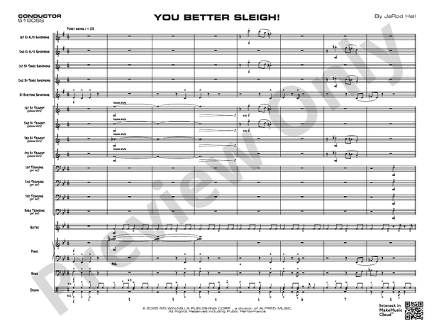 You Better Sleigh! – Jazz Ensemble Conductor Score & Parts (Digital Download)