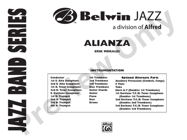 Alianza - Jazz Ensemble Conductor Score & Parts (Digital Download)