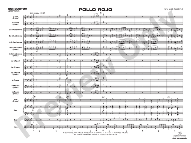 Pollo Rojo - Jazz Ensemble Conductor Score & Parts(Digital Download)