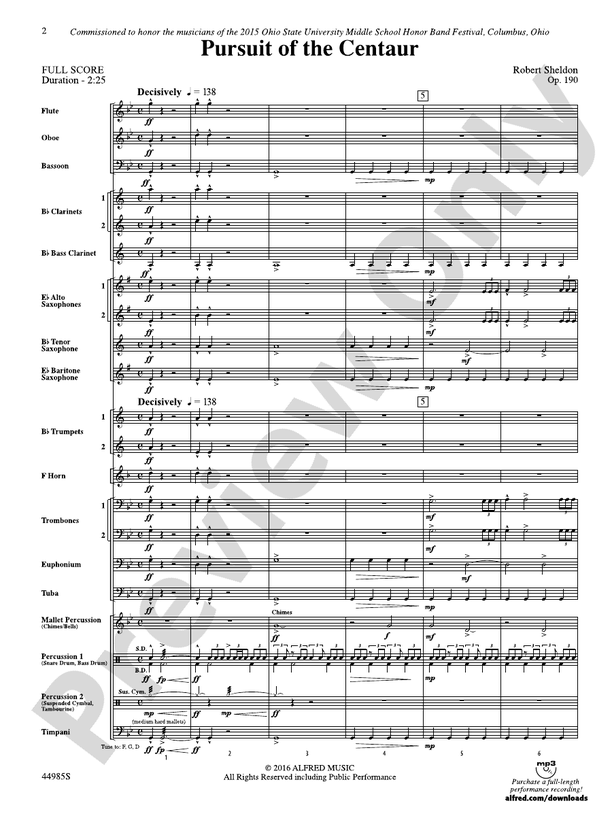 Pursuit of the Centaur - Concert Band Conductor Score & Parts (Digital Download)