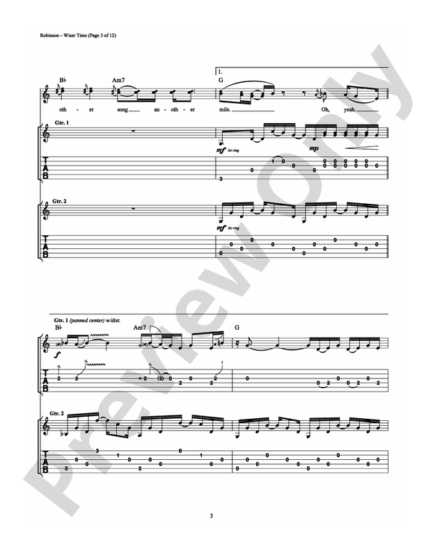 Wiser Time - Guitar TAB (Digital Download)