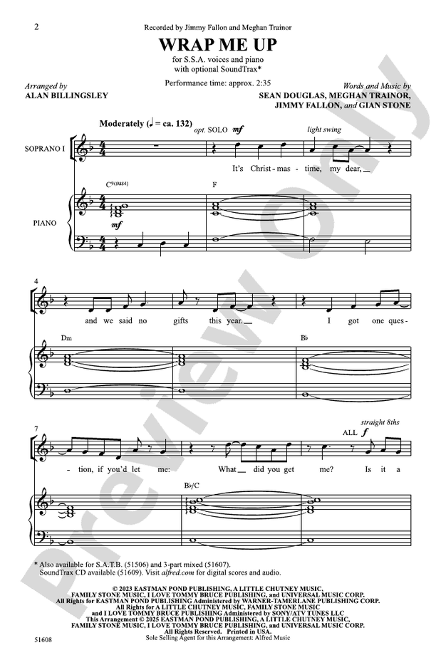 Wrap Me Up - SSA Choral Octavo (Digital Download)