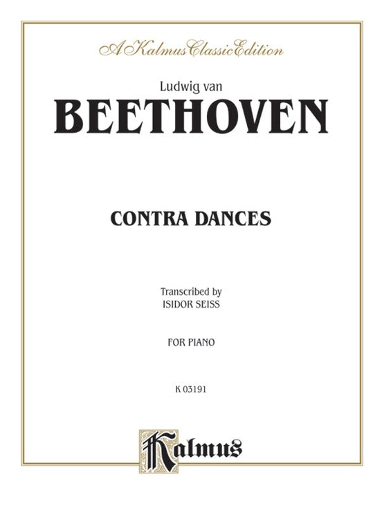 Beethoven - Contra Dances - Piano Solo (Digital Download)