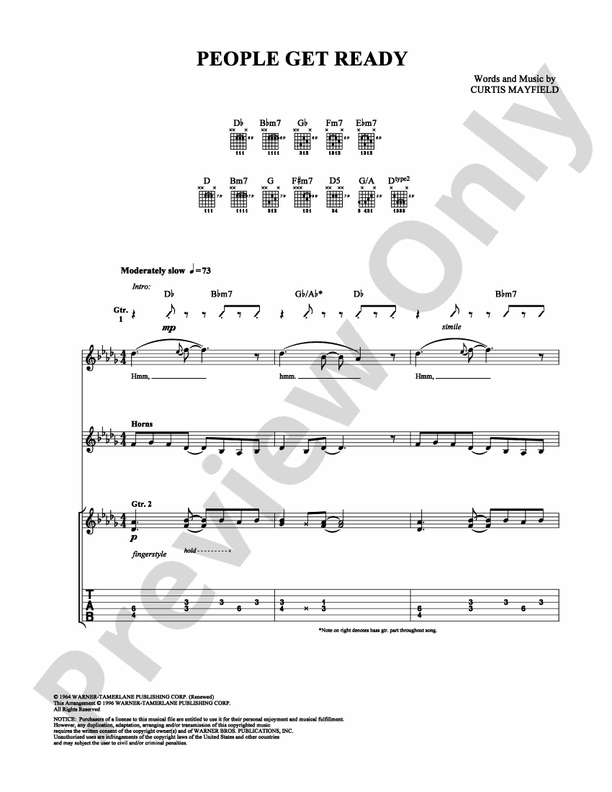 People Get Ready - Guitar TAB (Digital Download)