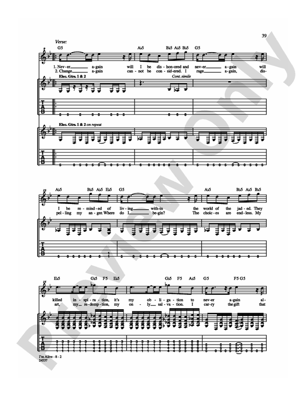 I'm Alive - Guitar TAB (Digital Download)