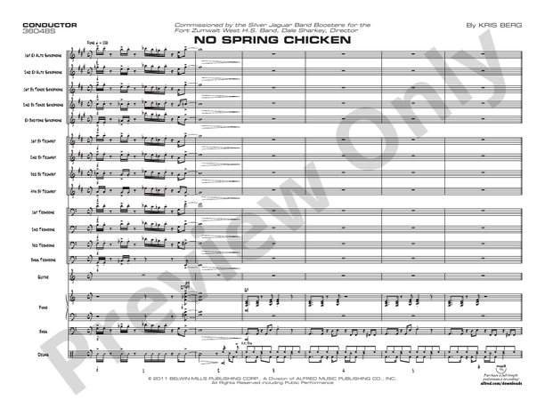 No Spring Chicken - Jazz Ensemble Conductor Score & Parts(Digital Download)