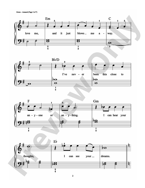 Amazed - Arr. Richard Bradley (DSM-PS-0004770) - Easy Piano (Digital Download)