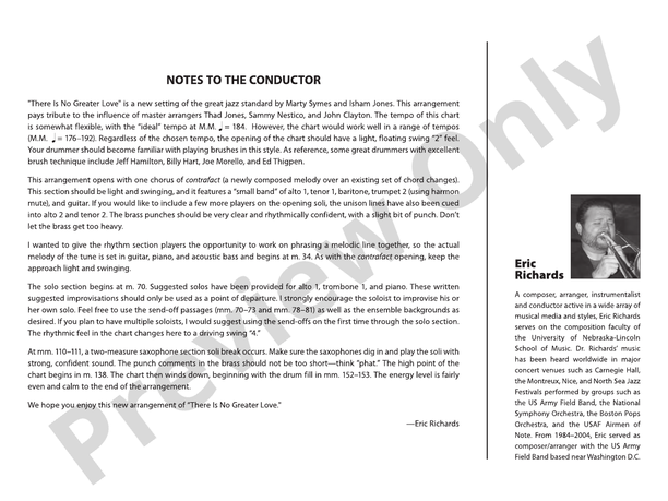 There Is No Greater Love - Jazz Ensemble Conductor Score & Parts (Digital Download)