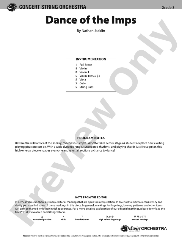 Dance of the Imps - String Orchestra Conductor Score & Parts (Digital Download)